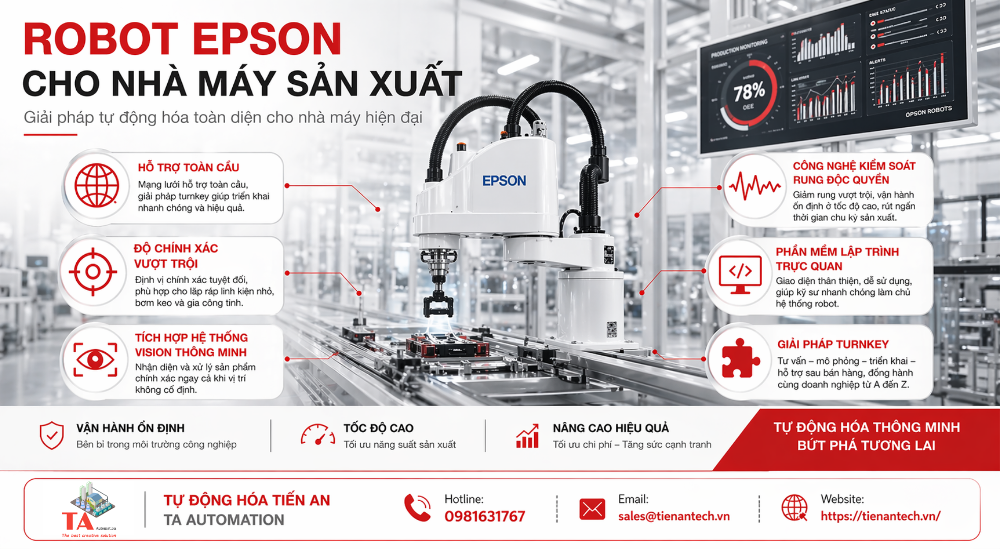 Robot Công Nghiệp Epson – Giải Pháp Tự Động Hóa Toàn Diện Cho Nhà Máy Hiện Đại